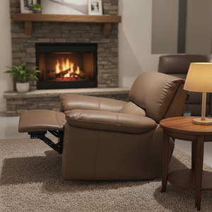 Modern Genuine Leather Recliner Sofa Reclinable Manual Single Recliner Chair with <strong>Glider</strong> Luxury Oversized Single Chair Armchair - Product Image 3