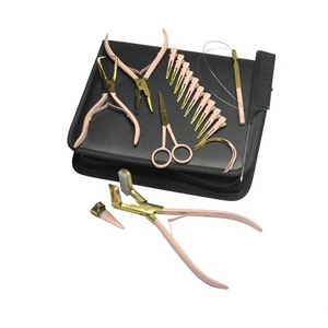 Premium Stainless Steel Micro <b>Bead</b> Extension <b>Kit</b> Pliers Tape Pressing Tool Nano <b>Bead</b> Closing Crimping Tool Teeth Loop - Product Image 1