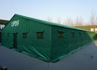 Meilleure Grande Tente de Réunion et de Couchage pour 100 Personnes, Quatre Saisons, Double Couche, Imperméable, en Toile, Camouflage Vert Armée