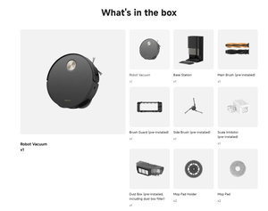 Original pour aspirateur robot DREAME X50Ultra : nettoyage en profondeur grâce à une aspiration puissante jusqu'à 20 000 Pa. - Product Image 5