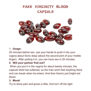 Factory Direct Supply Weibliche Frauen künstliche künstliche Blut jungfräulichkeit Blut kapsel - Product Image 2