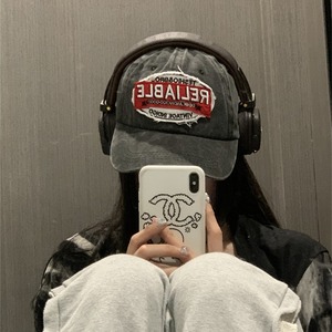 Reliable Denim Baseball <b>Cap</b> Cotton Unisex Spring Summer Breathable Sun Shading Duckbill Hat English Alphabet Embroidered Embroid - Product Image 3