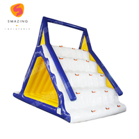 Diapositives d'eau de lac en plein air, glissière de parc aquatique gonflable, grande glissière d'eau flottante gonflable pour adultes et enfants
