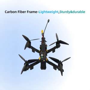 Dron FPV de 5 Pulgadas con Marco de Fibra de Carbono, Cámara HD de 720P, Transmisión de 10 km, Motor sin Escobillas FC F405, Quadcopter con Carga de 1 kg, Modo sin Cabeza - Product Image 2