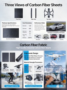 Tissu en fibre de carbone tissé - Accessoires légers 110 GSM - Product Image 4