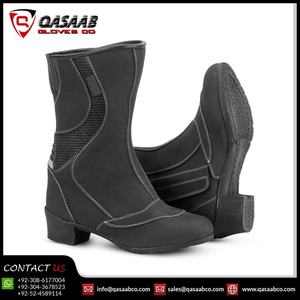 Botas y zapatos de moto largos hechos a medida de cuero de vaca genuino transpirable y cómodo para mujer - Product Image 2