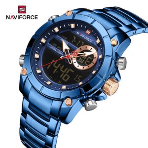 Orologio NAVIFORCE 9163 da Uomo, Analogico Digitale LED con Doppio Fuso Orario, Orologio di Alta Qualità dei Produttori - Product Image 5