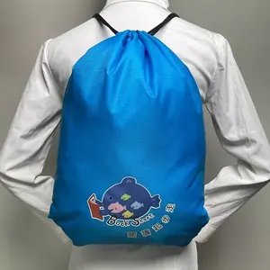 防水ダストバッグバックパックつや消しプラスチックドローストリングバッグ旅行用カスタムロゴドローストリングバッグ