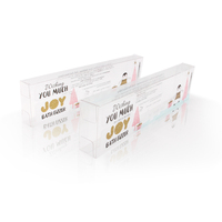 Boîtes rectangulaires en plastique PET transparent personnalisées pour la fabrication de cadeaux, contenants transparents pour ornements, cadeaux de fête d'anniversaire, emballages