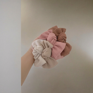 Diadema de Algodón Orgánico con Lazo Tejido Acanalado, Accesorios para el Cabello de Bebés Súper Suaves para Niñas - Product Image 2