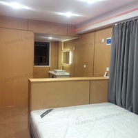Maison mobile modulaire préfabriquée intelligente de luxe avec 2 ou 3 chambres, salon et cuisine, style capsule spatiale moderne