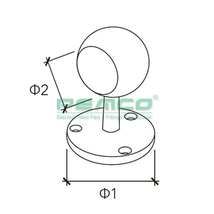 Đúc Hoặc Đấm Thép Không Gỉ Ống Kim Loại Bracket Lan Can Fall Bảo Vệ <span class=keywords><strong>Wall</strong></span> Mount Ống Chân Đế - Product Image 2