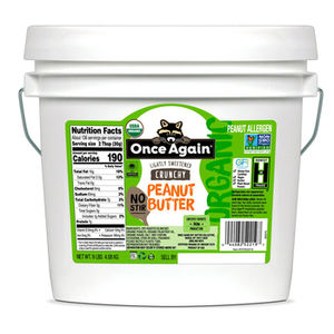 Beurre de cacahuète biologique de qualité supérieure 1 x 9 lb, lisse (sans agitation) - sans gluten, beurre naturel en vrac, durée de conservation de 12 mois - Product Image 1