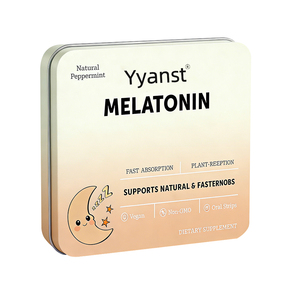 แผ่นอมช่วยการนอนหลับสำหรับผู้ใหญ่ OEM/ODM ผสมเมลาโทนินและแอล-ธีอะนีน ช่วยให้นอนหลับเร็วขึ้น หลับสบายขึ้น อาหารเสริม ตัวอย่างฟรี - Product Image 1