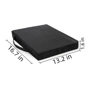 7959 Waterproof Portable Black Thick Blank Stadium <strong>Bleacher</strong> <strong>Seat</strong> Cushion Knee <strong>Pad</strong> with Handle for Outdoor Blank Stadium Cushion - Product Image 2