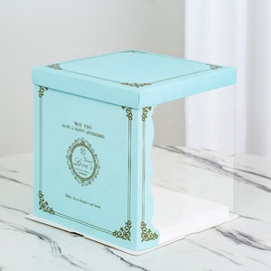 New Style Transparent Flower <b>Gift</b> <b>Box</b> <b>Clear</b> Small Cake <b>Box</b> - Product Image 1