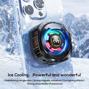 Refroidisseur de téléphone portable magnétique portable MEMO CX06 avec clip dorsal, ventilateur de refroidissement optionnel, dissipateur thermique avec lumière RGB et radiateur - Product Image 6