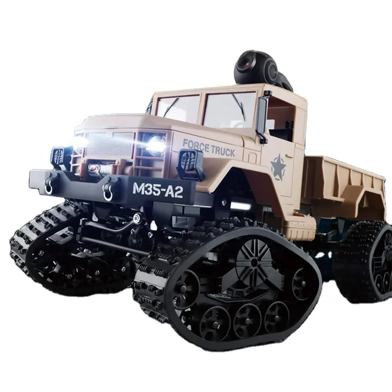 Crawler new cars 2.4G 4WD climbing load military card rc truck toy with video camera