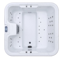 Baignoire de Luxe en Acrylique Lingxiao avec Chauffage et Massage pour Utilisation Intérieure/Extérieure, Appartements, Hôtels, Entrepôts, Dotée d'un Vidangeur