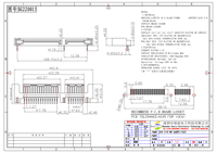 Connecteur mâle Soulin SATA 7+15 broches en laiton avec trois harpons, connecteur SMT pour applications sur circuits imprimés