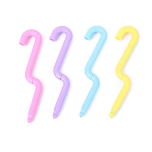 Bolígrafo Creativo con Forma de Cadena, Bolígrafo Neutral Personalizado para Niños, Mini Clip de Papel con Color Caramelo, Bolígrafo de Firma Flexible con Diseño de Dibujos Animados, Bolígrafo de Gel con Tinta Negra - Product Image 1