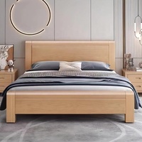Lit en bois massif de conception moderne, fabricant chinois, meubles de chambre à coucher