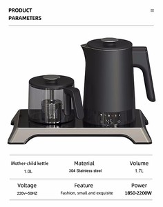 Cách điện thép không gỉ Ấm đun nước điện trà pha đặt kiểm soát nhiệt độ 1.7L công suất tự động tắt-off cấp thực phẩm - Product Image 5
