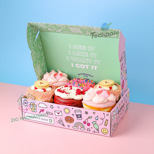 ถาดพัฟคัพเค้กเค้กเค้กทาร์ตไข่ทำจากวัสดุรีไซเคิลเกรดอาหารเป็นมิตรต่อสิ่งแวดล้อมมีลายนูน - Product Image 6