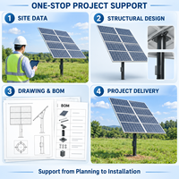 Support de montage photovoltaïque monopoteau personnalisé certifié CE, réglable pour installation au sol en extérieur