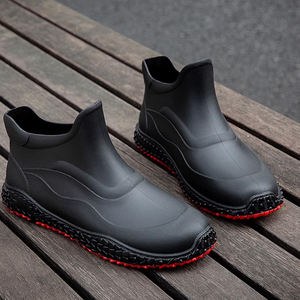 مخصص الرجال PVC أحذية مضادة للانزلاق للماء قصيرة أنبوب المطر أحذية للتسليم الدراجين المطبخ العمل في الهواء الطلق ارتداء - Product Image 3