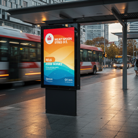 Máquina de Publicidad Inteligente a Prueba de Explosiones IP65 con SDK para Autobuses, Señalización Digital Exterior Impermeable, Tótem de Aluminio/Acero Inoxidable