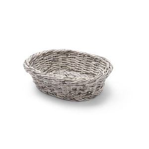 HENDI Light Grey 250x190x65mm Oval <b>Bread</b> <b>Basket</b> Elegant Serving Tray - Product Image 1