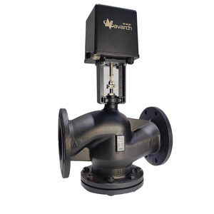 Válvula de <span class=keywords><strong>control</strong></span> proporcional eléctrica inteligente de hierro fundido de 1 'con actuador AC24V 4-20MA Válvula reguladora motorizada con brida - Product Image 2