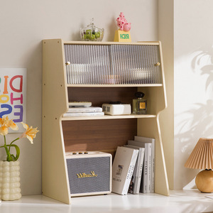 Étagère de bureau en bambou, organisateur de rangement, 3 niveaux, simple, multifonctionnelle, pour chambre d'étudiant - Product Image 1