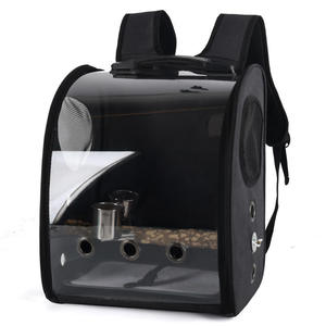 Mochila Transportadora para Aves y Loros, Jaula de Viaje de Acrílico Transparente con Soporte para Perchas, Transpirable, Ventilada, Portátil, para Senderismo al Aire Libre - Product Image 1