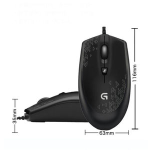 Pour souris de jeu filaire <span class=keywords><strong>Logitech</strong></span> G90, 2500 dpi, commutateur USB pour ordinateur portable, PC, joueurs - Product Image 4