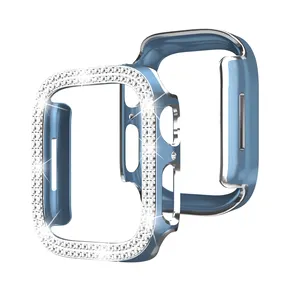 Uhrengehäuse hersteller Kostenlose Probe Schneller Versand Neu für Apple Watch Band mit Case Protector Diamond für Apple Watch Series 7 Case