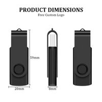 Flash Drive OEM 4in1 Swivel Micro USB & Type-C 1GB-2TB Logo Kustom Metal Thumb Drive