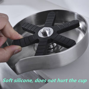 Outil de nettoyage automatique de rondelle de tasse de rinceur de verre d'acier inoxydable pour des éviers de cuisine et des accessoires de barre - Product Image 6