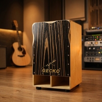 GECKO Professional Cajon Drum CD01E Birch Wood Box Drum Adjustable Snare Strings for Performance
