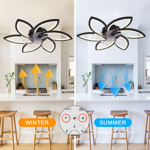 Ventilateur <span class=keywords><strong>de</strong></span> plafond moderne avec lumière, 6 vitesses, faible bruit, télécommande, LED, compatible AC 220V, design moderne, chambre, salle à manger - Product Image 3