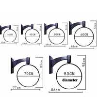 Boîte à lumière LED circulaire rotative personnalisée en aluminium, panneau publicitaire décoratif