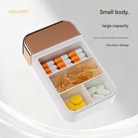 Mini boîte de rangement pour pilules en plastique ABS, type tiroir, trois fois par jour, organiseur de médicaments portable pour les voyages, petite taille de poche, à emporter tous les jours