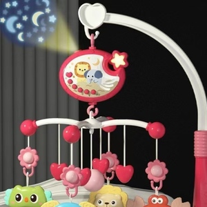 Mobile musical de chevet pour bébé avec projection télécommandée et hochet suspendu pour berceau - Product Image 4