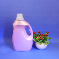 Bouteille de détergent liquide en plastique de 4 L, emballage cosmétique en HDPE, bouteilles de lavage de la vaisselle avec bouchon à vis, vente en gros