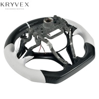 Volant de course personnalisé en cuir et fibre de carbone Kryvex pour Civic 2007-2021 8ème génération - Ajustement parfait