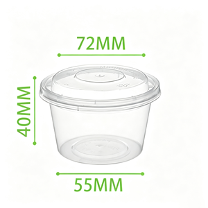 Contenitori per Alimenti in PP da 90ml con Coperchio a Cupola, Tazze per Gelatina, Contenitori per Condimenti, Tazze da Tè, Piattini per Salse e Condimenti, Contenitori per Slime - Product Image 3