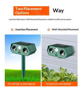 Répulsif d'oiseaux extérieur à piles, à induction infrarouge, à ultrasons, avec klaxon sonore et lumière clignotante, vente en gros - Product Image 2