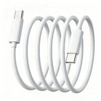 Kabel Pengisian Cepat Type-C ke Type-C PD 60W untuk iPhone 15 Series, Kabel Data dengan Konduktor Tembaga Berlapis Timah 3A Pengisi Daya Cepat