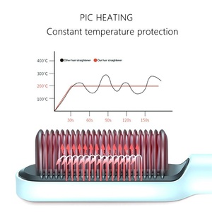 Spazzola Lisciante per Capelli con Display LCD, <span class=keywords><strong>Piastra</strong></span> a Caldo, Pettine per Lisciare i Capelli, Mini Spazzola per Styling e Bellezza - Product Image 5